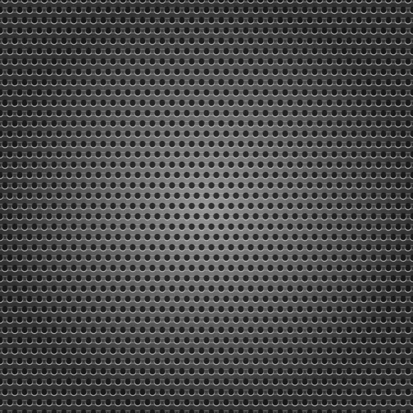 Seamless chrome metal surface, background perforated sheet — Stock Vector