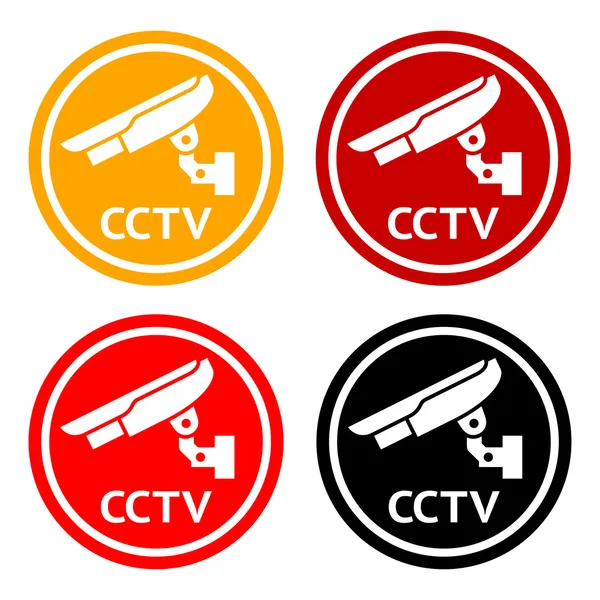 Pictogramme CCTV, ensemble symbole caméra de sécurité — Image vectorielle
