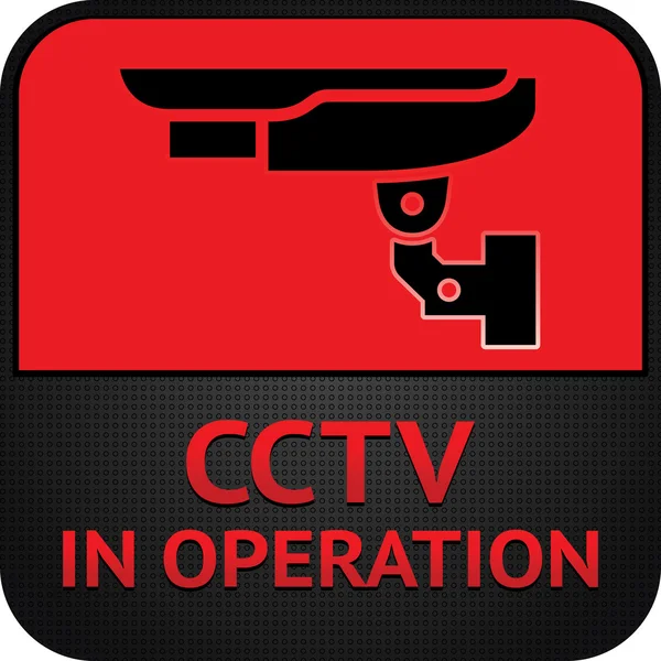 Pictograma de CCTV, câmera de segurança do símbolo — Vetor de Stock