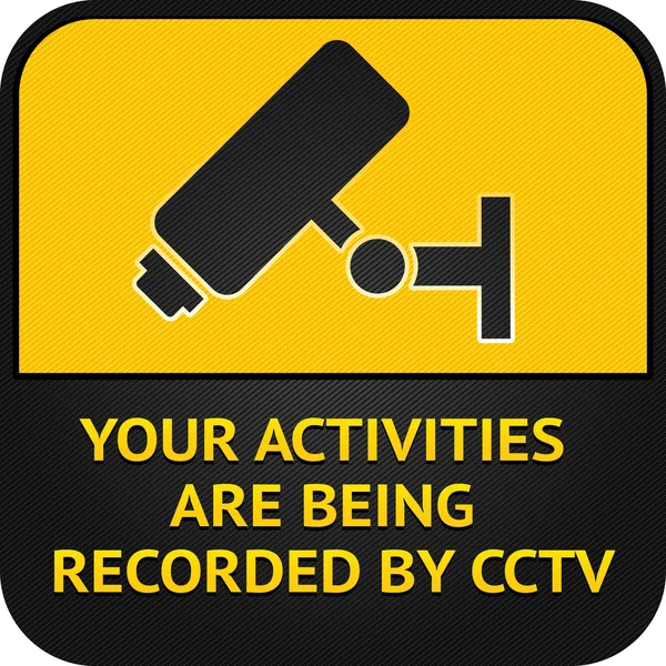 Piktogram CCTV, kamerové systémy znamení — Stockový vektor