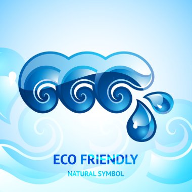 Water natural blue sign clipart