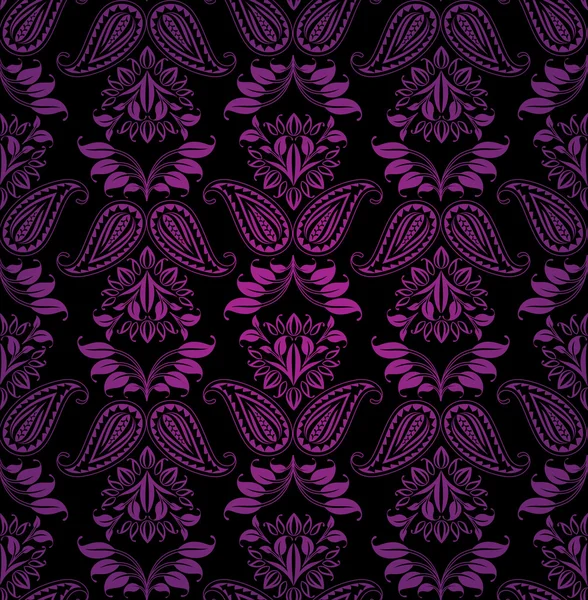 Patrón sin costuras, adorno lila floral, fondo decorativo — Vector de stock