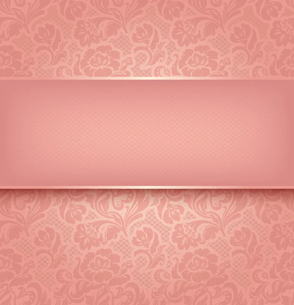 Spitze Hintergrund, rosa Ornamentgewebe Textur. Vektor Folge 10 Stockillustration