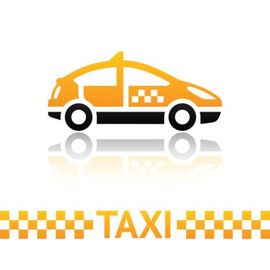 Taxi cab symbol clipart