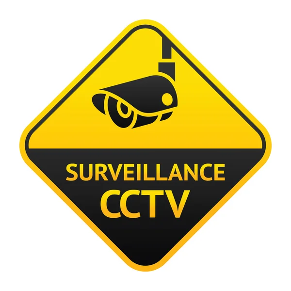 Signo de CCTV, símbolo de videovigilancia — Vector de stock