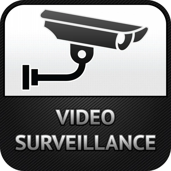 Videosymbol, Videoüberwachung, Überwachungskamera — Stockvektor