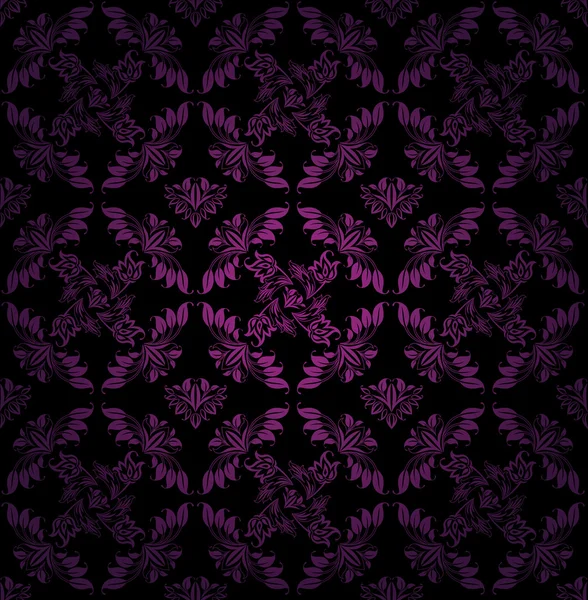无缝图案,装饰性紫丁香花 — 图库矢量图片