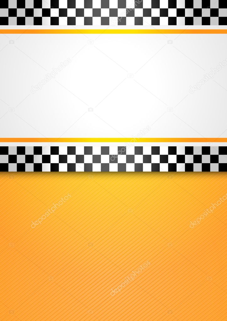 Taxi cab blank background