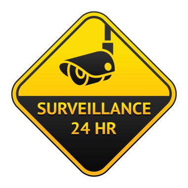 CCTV pictogram, video surveillance sticker clipart