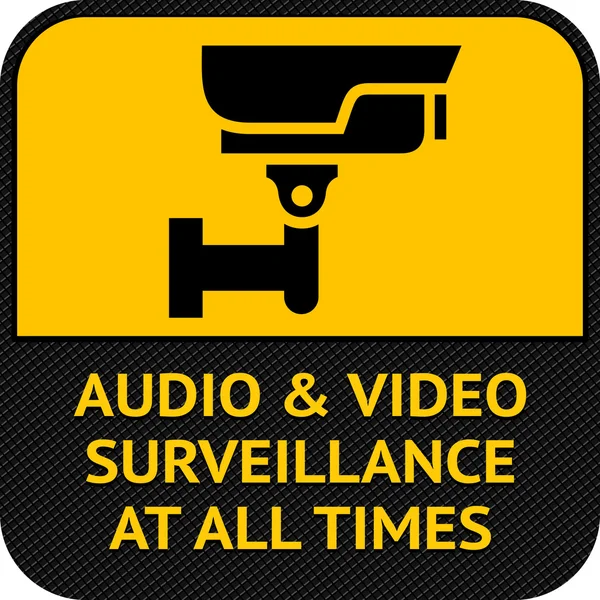 Símbolo CCTV, cámara de seguridad pictograma — Archivo Imágenes Vectoriales