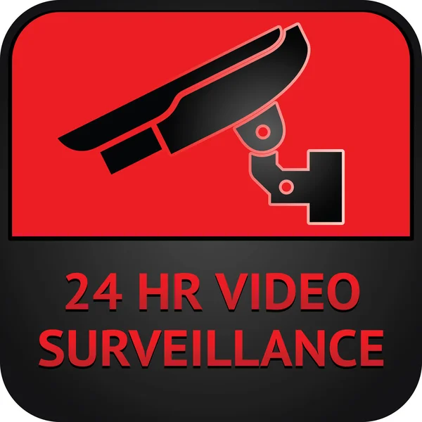 Simbolo CCTV, pittogramma di sorveglianza — Vettoriale Stock