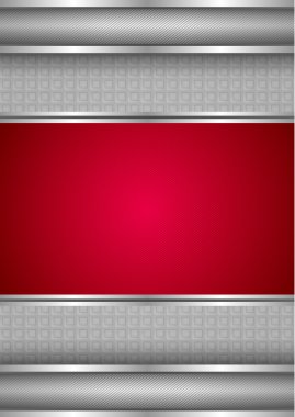 Background template, metallic texture, red blank clipart