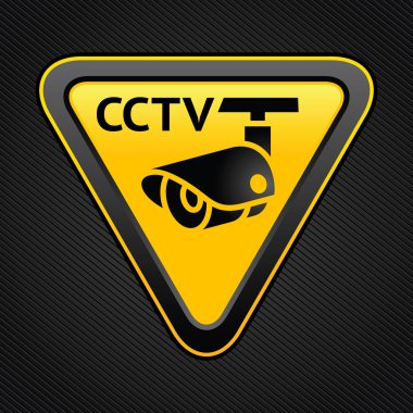 CCTV triangle sign clipart