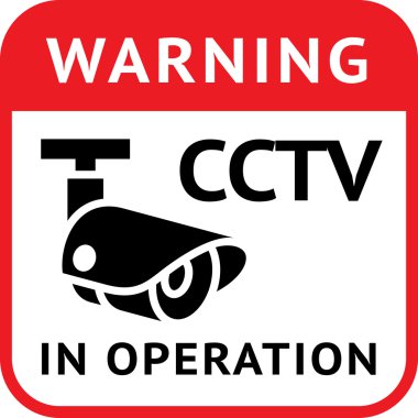 CCTV warning symbol clipart