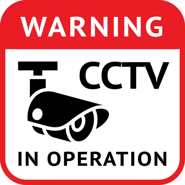 Cctv 警告シンボル — ストックベクタ