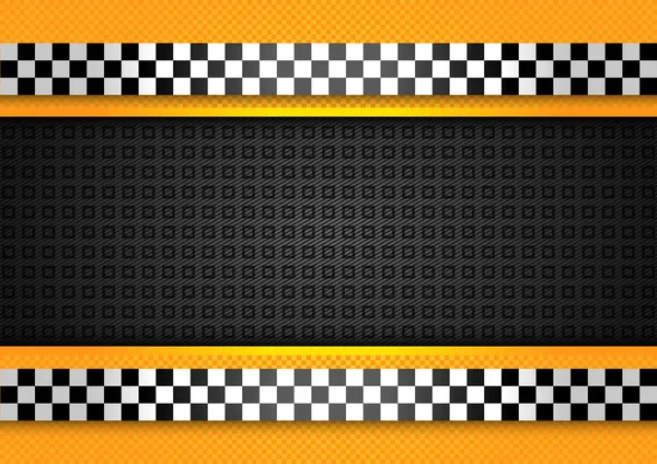 Taxi cab background, racing blank template — Stock Vector