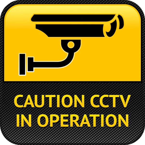 Simbolo CCTV, pittogramma telecamera di sicurezza — Vettoriale Stock