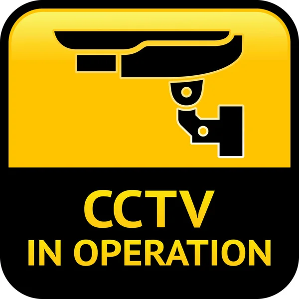 Pittogramma di avvertimento CCTV — Vettoriale Stock