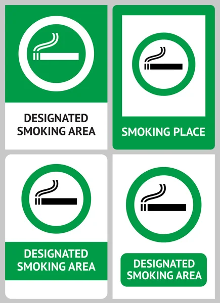 stock vector Label set Smoking place