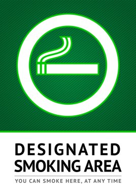 Label smoking place sticker clipart