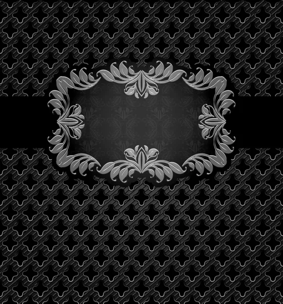 Abstrakte Metall dunklen Rahmen Hintergrund — Stockvektor