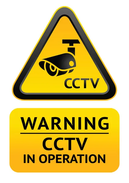 Video-Überwachungssymbol beachten — Stockvektor