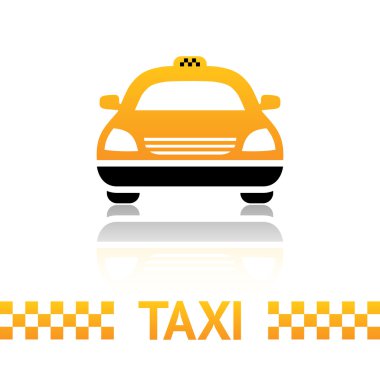 Taxi cab symbol on white background clipart