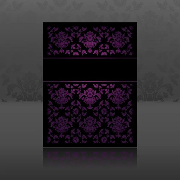 Patrón, ornamento floral lila — Vector de stock
