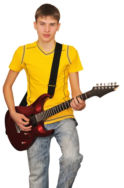 Un joven músico de rock — Foto de Stock