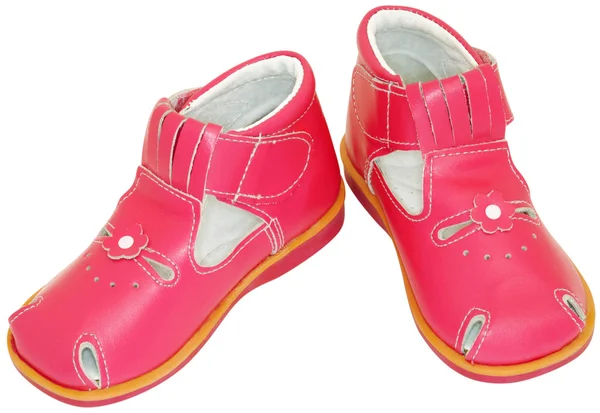 Růžové dětské sandály — Stock fotografie