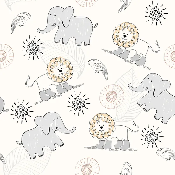 Doodle seamless pattern — Stock Vector