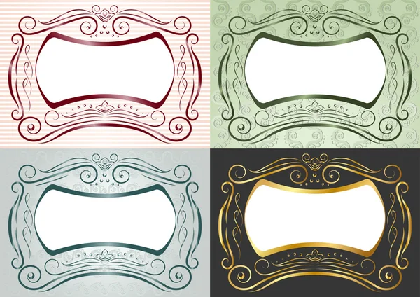 The horizontal frame in antique style — Stock Vector