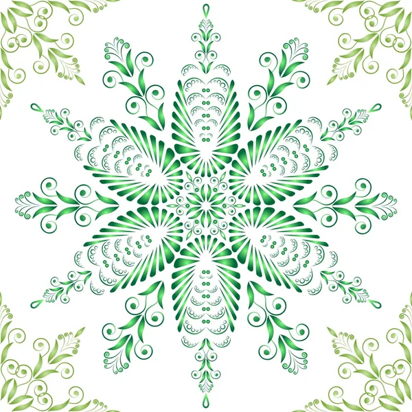 Schönes grünes Muster. nahtlos — Stockvektor