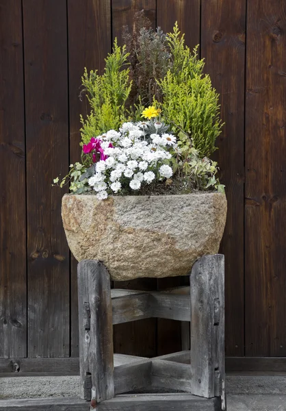 Vaso de flor de pedra — Fotografia de Stock