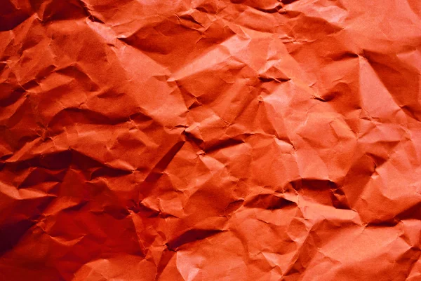 Kırmızı buruşuk kağıt. — Stok fotoğraf