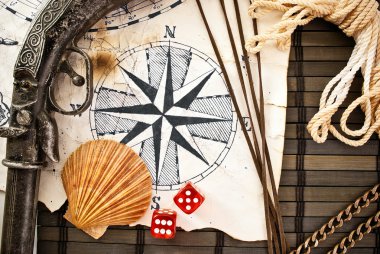 Pirate still-life. clipart