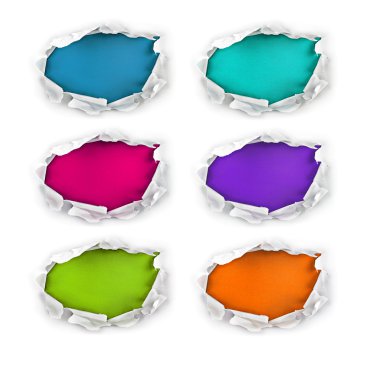 Set of holes. clipart