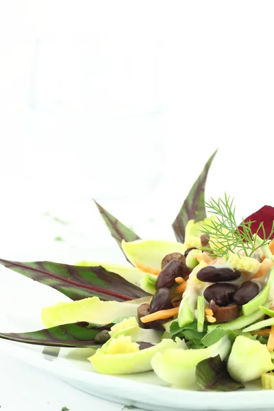Barbunya salatası sebze — Stok fotoğraf