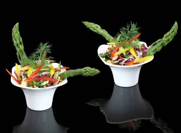 Vegetables salad with asparagus — Stock Photo, Image
