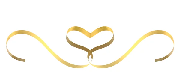 Gouden lint hart — Stockfoto