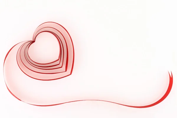 Corazón de cinta roja —  Fotos de Stock