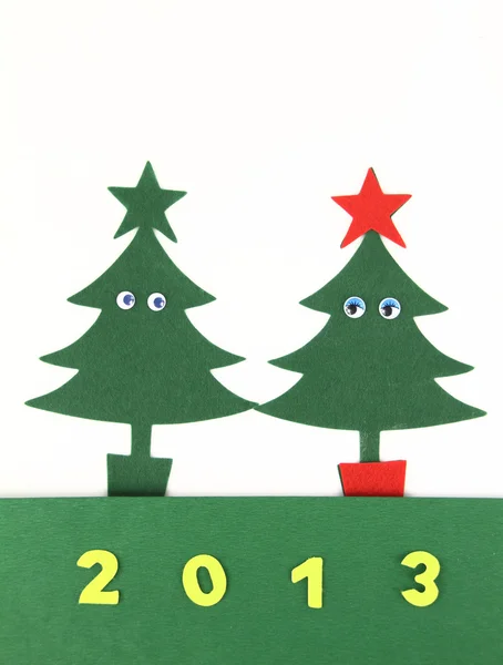 Vánoční stromky z papíru — Stock fotografie