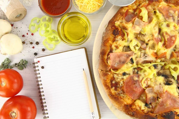 Pizza recept — Stockfoto