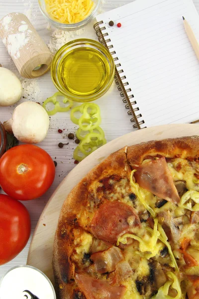 ピザのレシピ — ストック写真