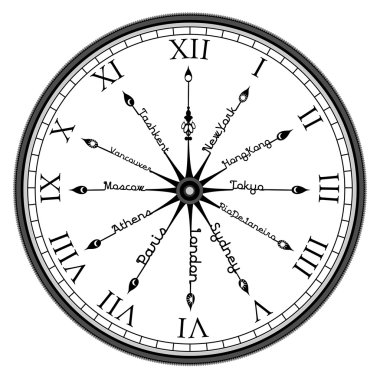 Time zone clipart