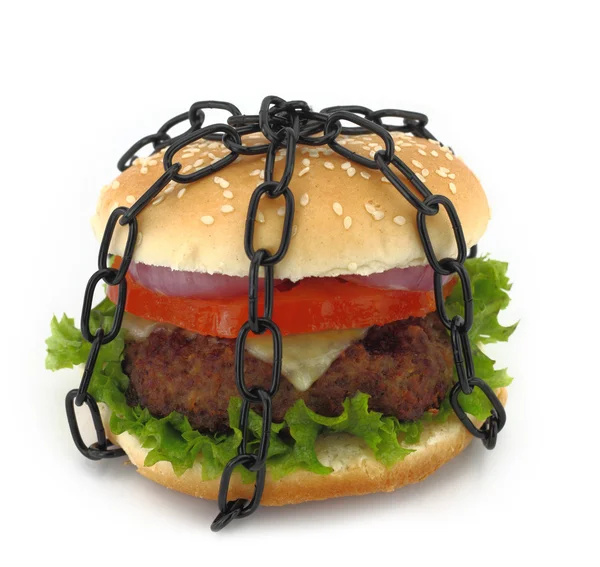 Chained burger — Stock Photo, Image