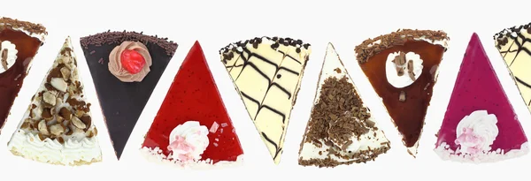 Tårta skivor banner — Stockfoto