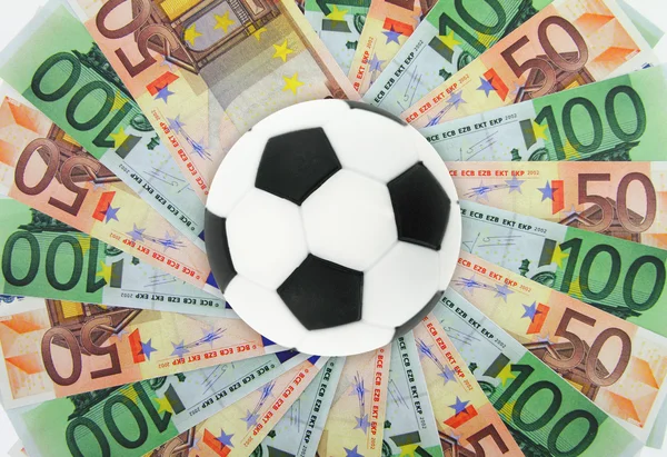 Футбол і гроші — стокове фото