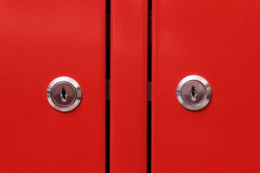 Red cabinet door clipart