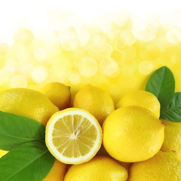 Background of fresh lemons — Zdjęcie stockowe